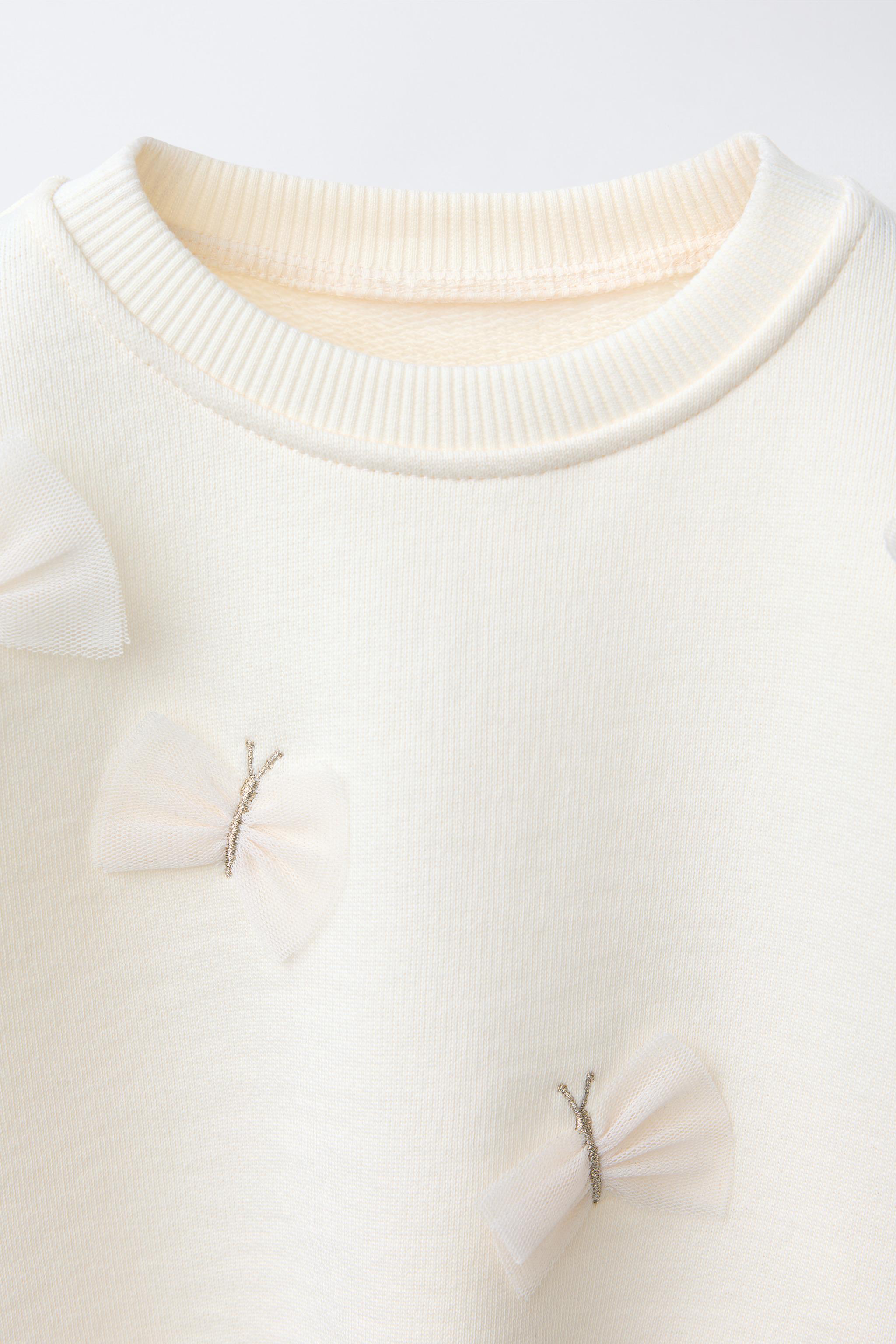 SWEAT À PAPILLONS EN TULLE